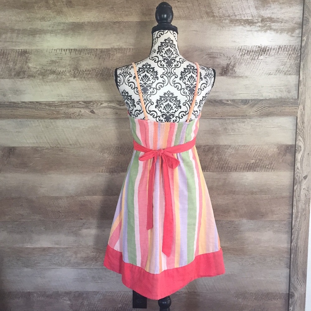 Rainbow Striped Sweet Summer Dress - Picture 4 of 6